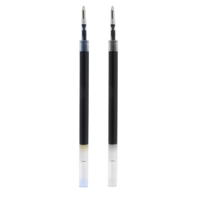 TULÂ® Fine Writing Solid Metal Barrel Retractable Gel Pen with 2 Refills, Medium Point, 0.7 mm, Rose Gold Barrel, Black/Blue Ink - Image 2